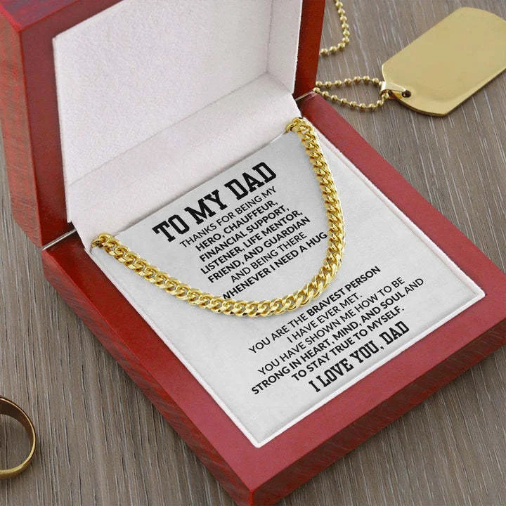 Gift To My Dad Cuban Chain Father's Day Chain Necklace