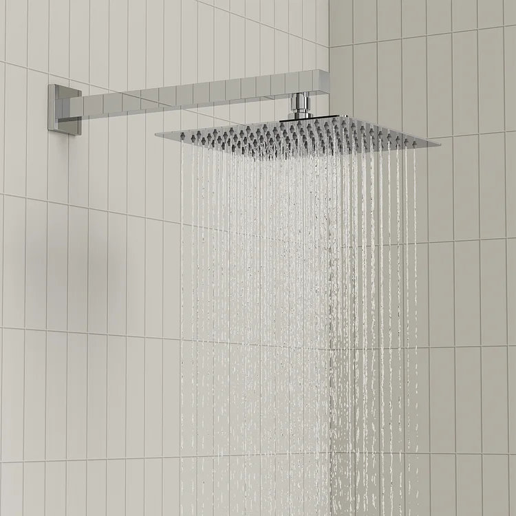 Rainfall Shower System in Chrome M6066CI-10BL | EVERSTEIN