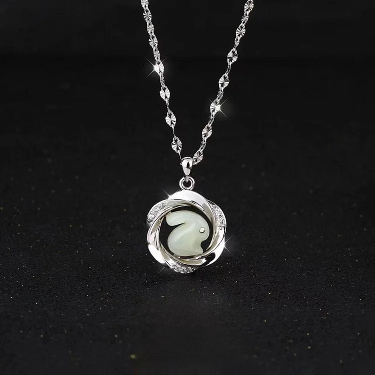 Jade Rabbit Clavicle Necklace