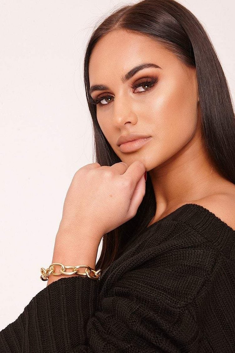Dani Gold Statement Chain Bracelet Katch Me