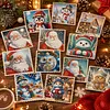 12Pcs Diamond Painting Snowman Greeting Card Set with Envelope