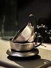 Electroplating Creative Coffee Cup Afternoon Tea Cup Flower Tea Cup Set