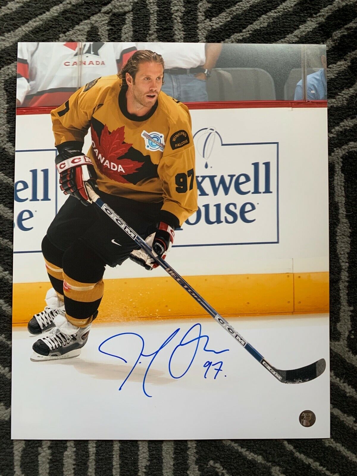 Team Canada Joe Thornton Signed Autographed 11x14 NHL Photo Poster painting COA #3