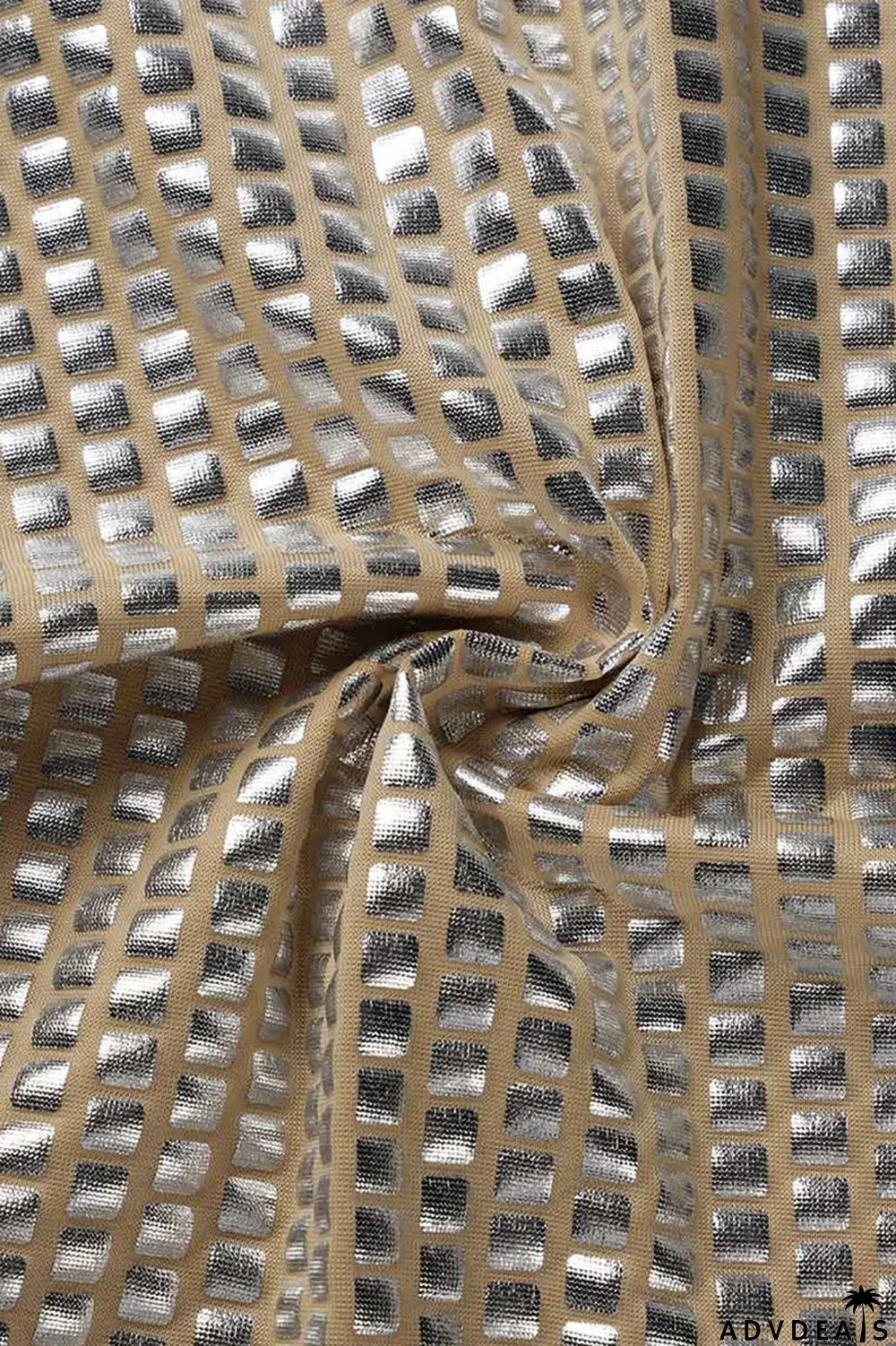 Khaki Sexy Backless Spaghetti Strap Sleeveless Club Dress For Vegas