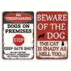2pcs - Beware of Dog- Vintage Metal Signs(8*12Inch/12*16Inch)