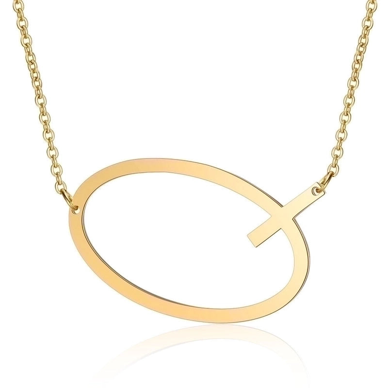 Stainless Steel Fashion Polishing Letter Necklace