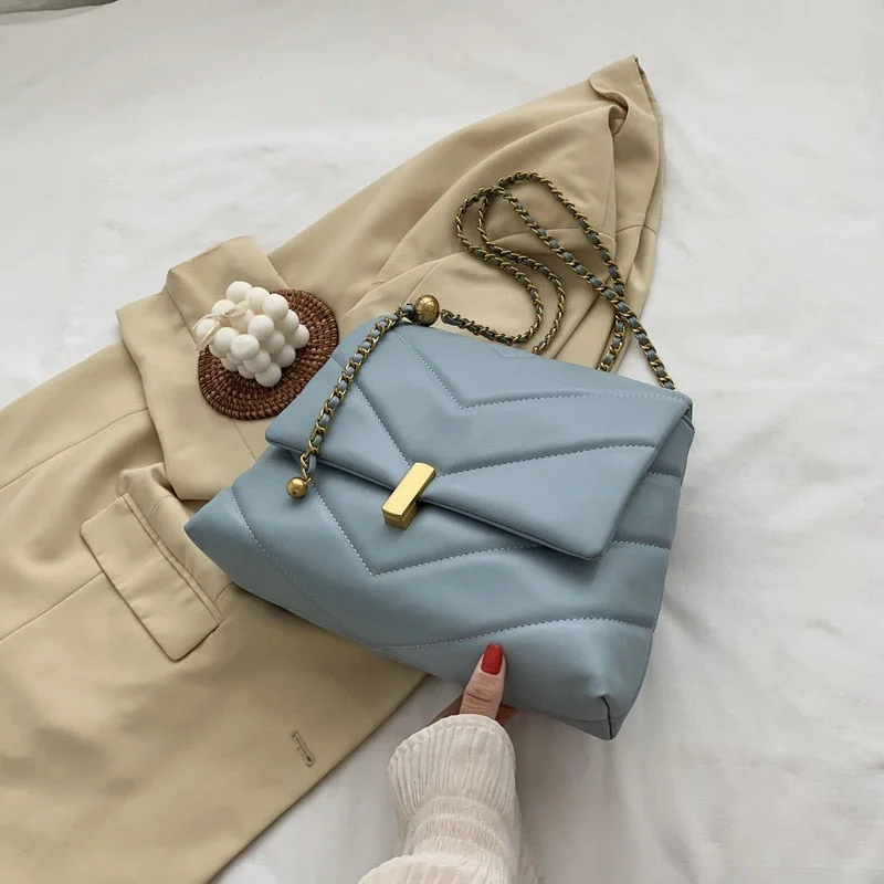 ѧӧܧ Large-Capacity Bag 2020 New Fashion Chain One-Shoulder Underarm Bag Net Red All-match Western Style Messenger Bag