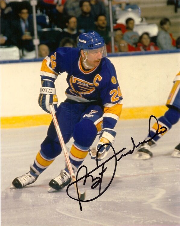 St Louis Blues Bernie Federko Autographed Signed 8x10 Photo Poster painting COA PROOF THREE