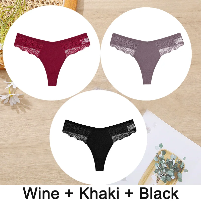 Billionm Cotton Panties for Women Sexy Lace Underwear G-String Underpants Female Perspective Hollow out Soft Intimate Lingerie