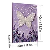 DIY Pearl Painting Lavender Butterfly for Home Decor with Frame(30x40cm)
