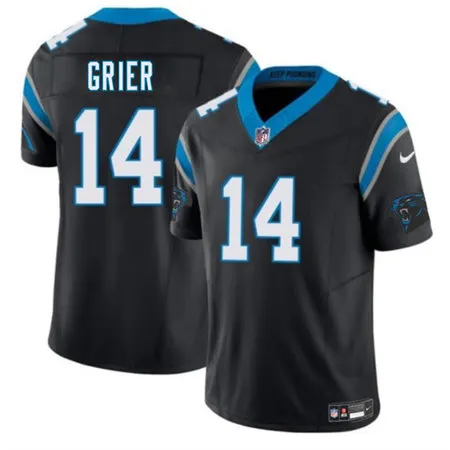 Men's Carolina Panthers #14 Will Grier Black 2026 Vapor F.U.S.E. Limited Stitched Football Jersey