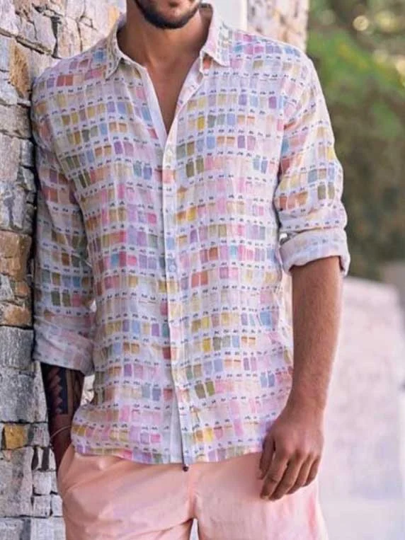 Men's Rainbow Beach Shirt