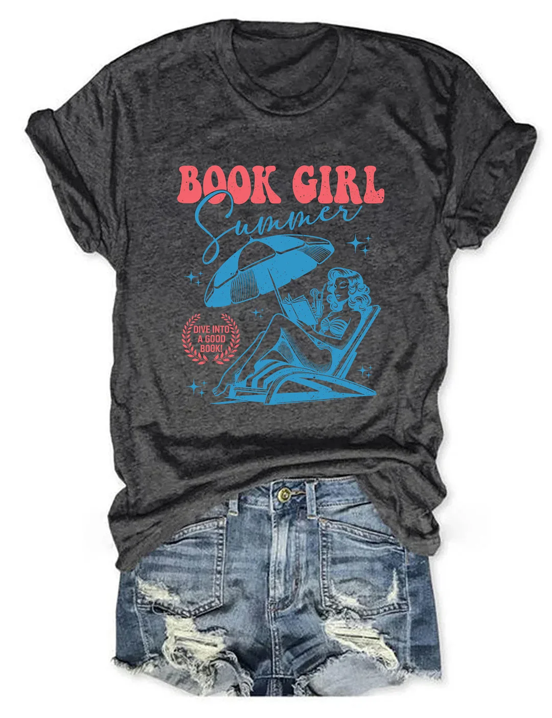 Book Girl Summer T-shirt