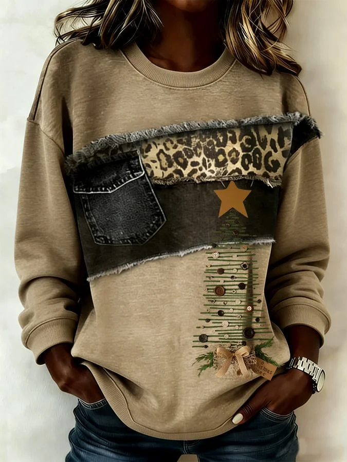 Women's Retro Print Sweatshirt 