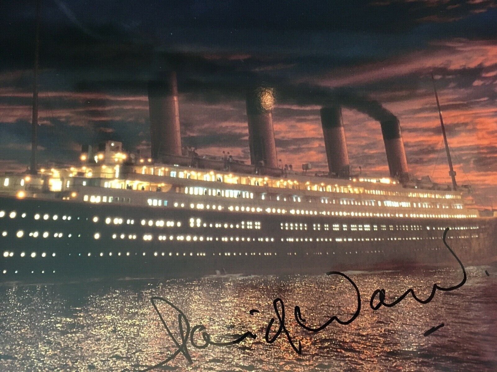 DAVID WARNER - TITANIC FILM ACTOR - EXCELLENT SIGNED Photo Poster paintingGRAPH