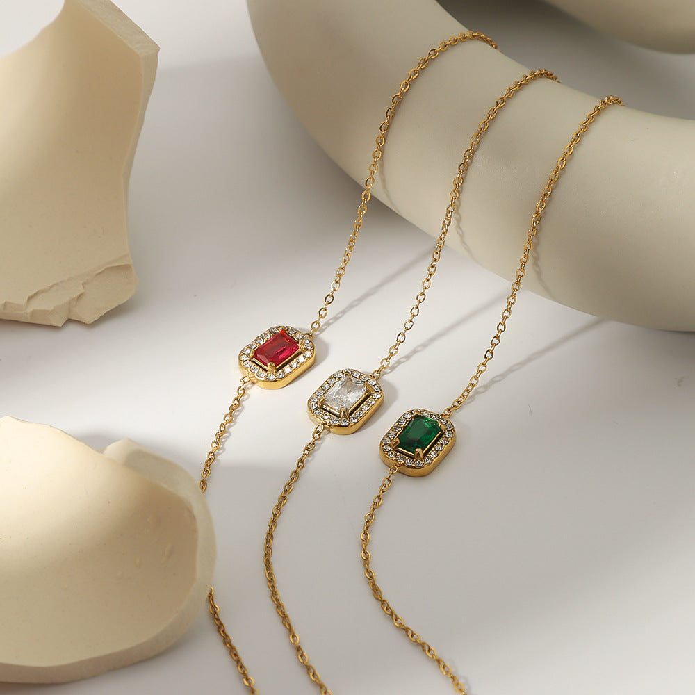 Women IG Style Circle Heart Six-Pointed Star Heart Geometric Stainless Steel Electroplating Bracelets