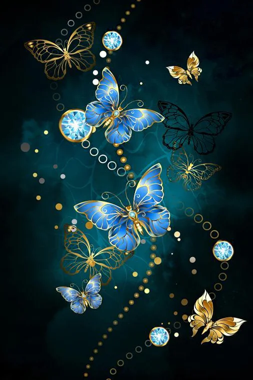 Diamond Painting - Full Round/Square Drill - Butterfly(30*40 - 50*60cm)