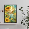 (40*60cm)Sunflower Girl - Full Round Drill Diamond Painting