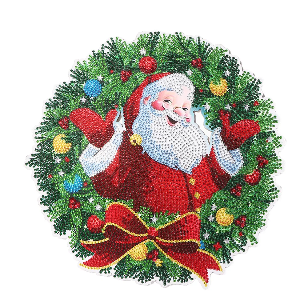 Diamond Paint Crystal Art Wreath - Santa Claus