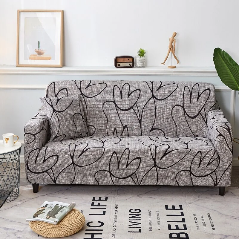 Athvotar Printing Elastic Slipcovers Stretch Sofa Covers for Living Room Corner Couch Cover Sectional Armchair Cover 1/2/3/4 seat
