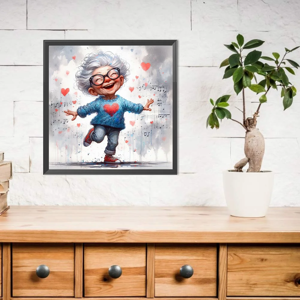 Diamond Painting - Full Round Drill - Old Woman(Canvas|40*40cm)