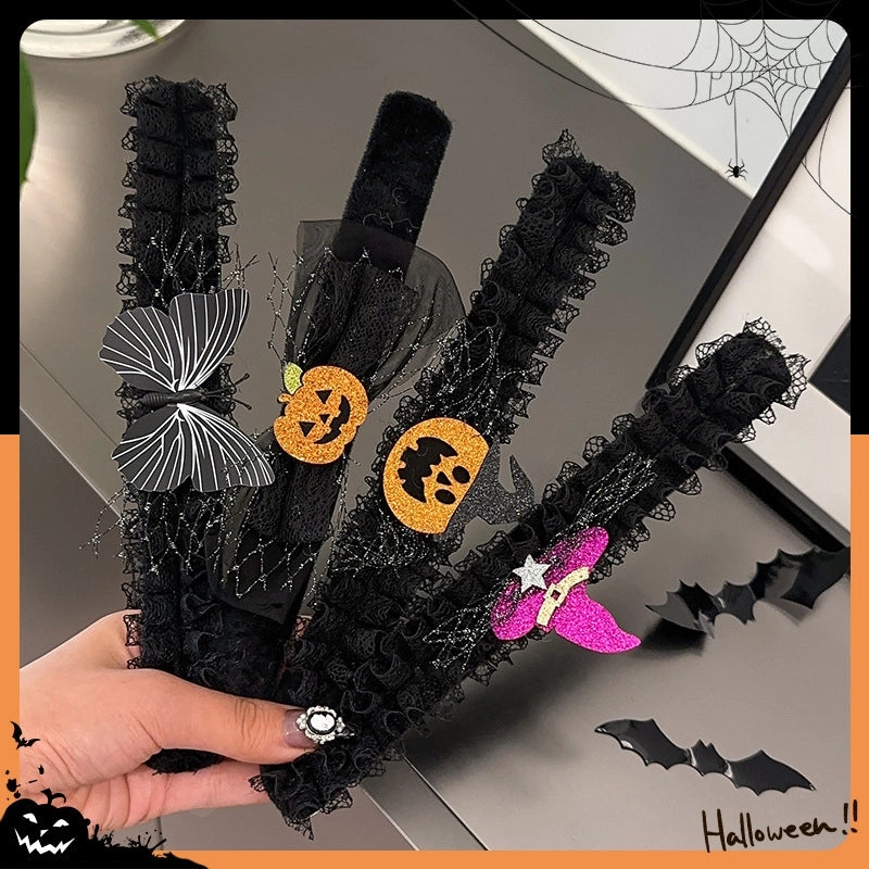 Halloween IG Style Pumpkin Hat Butterfly Gauze Party Festival