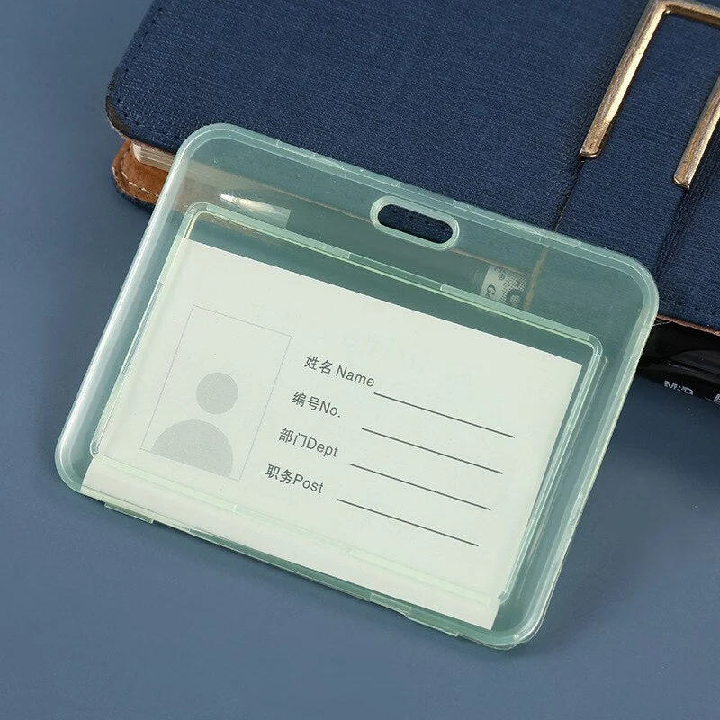 Transparent PVC Card Cover Sleeve Business Bus Bank Credit Card Badge Bag Student Kid Women Waterproof Clear ID Card Holder Case