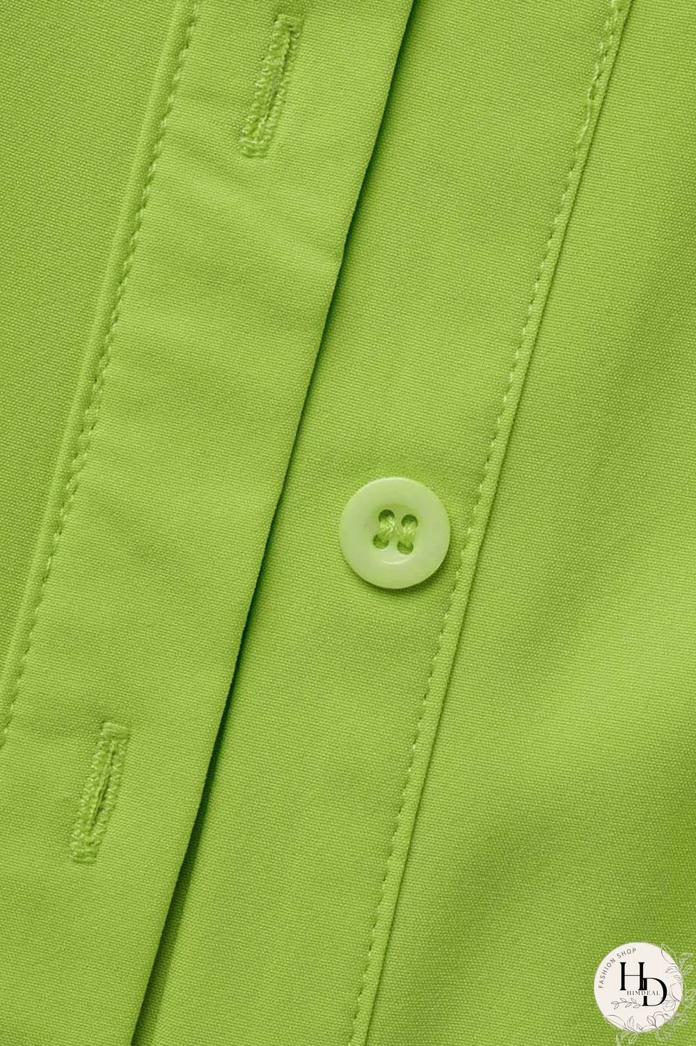 Fluorescent Green Casual Solid Bandage Patchwork Buckle Turndown Collar Shirt Dress Dresses