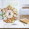 (US Local)5D DIY Special Shape Diamond Painting Desk Ornament Handmade Clock Kit(Bake Time)