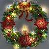 Christmas Wreath with Keychain & Lamp Belt - 5D DIY Craft Pendant - 27.5*26.8CM