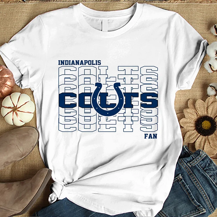Indianapolis Colts Women's White Relaxed T-Shirt