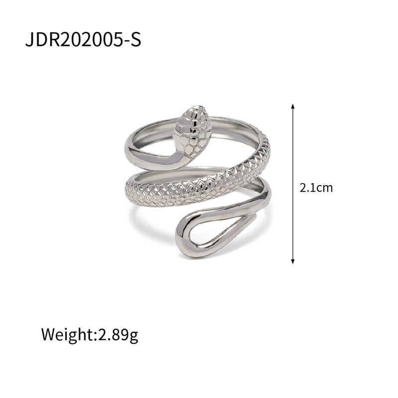 Exaggerated Artistic Geometric 304 Stainless Steel Layered Open Rings