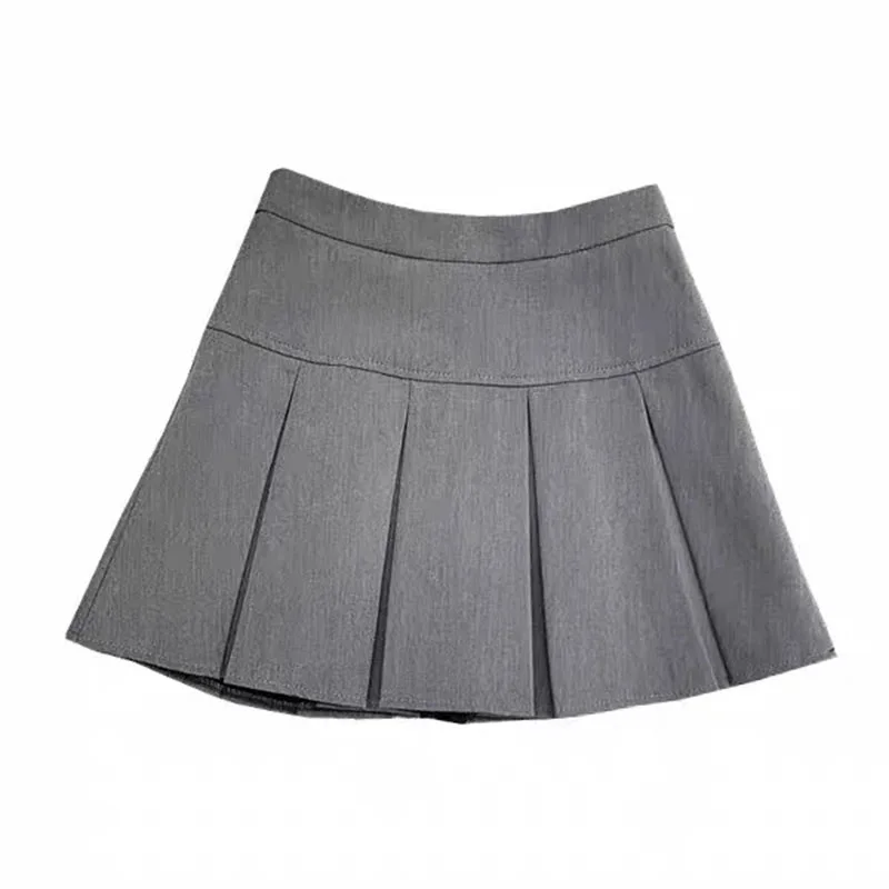 Wongn White Women Pleated Skirts Fashion High Waist Zipper Dancing Mini Skirts Elegant Student All Match A Line Skirt Summer New