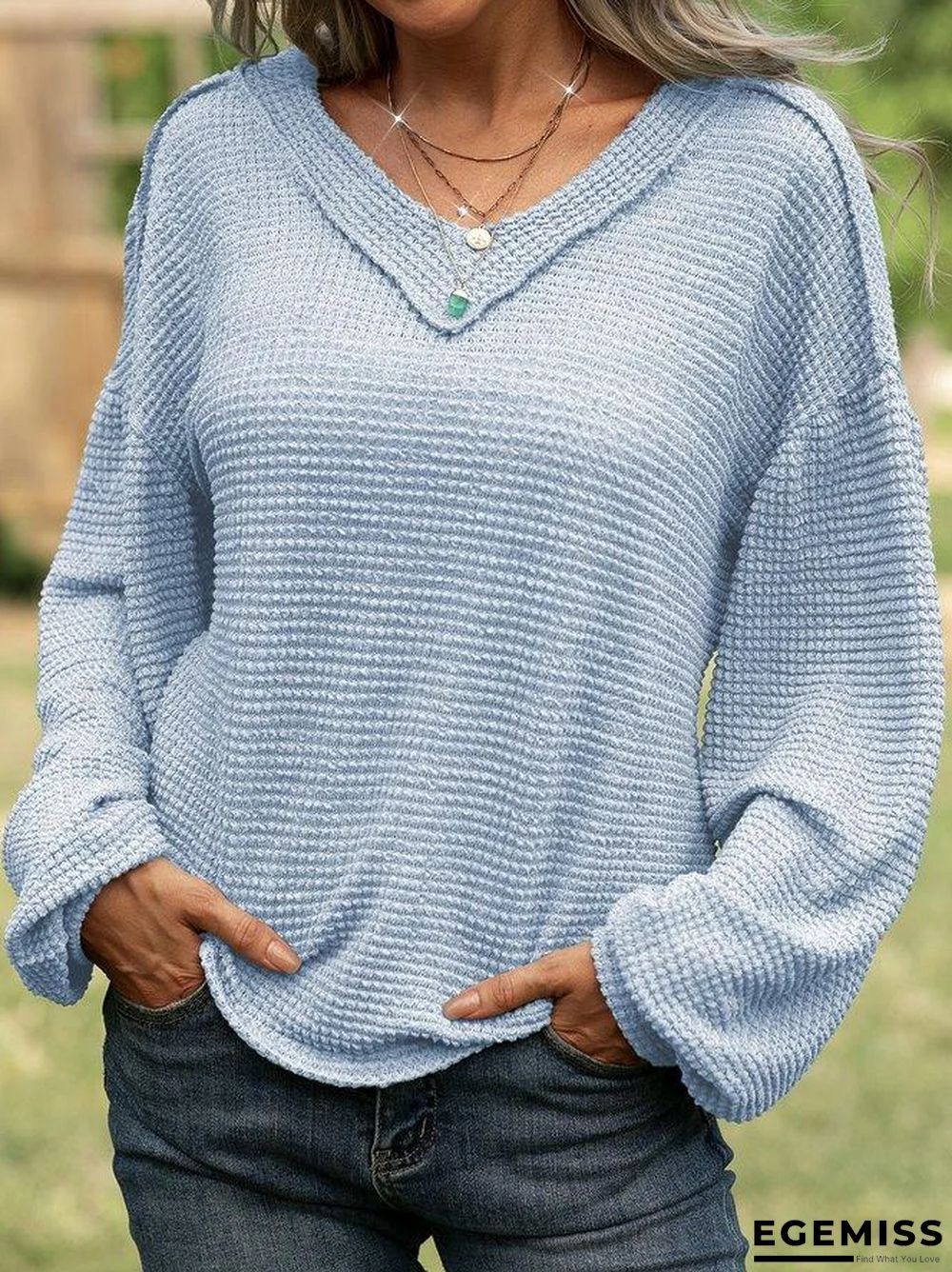 casual long sleeve cocoon shirts & tops | EGEMISS