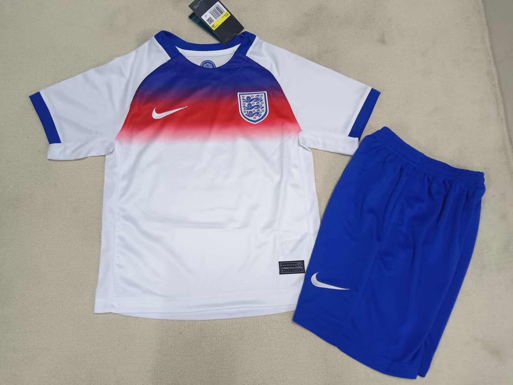 2025/2026 England Home Kids Kit Football Jersey Thai Quality