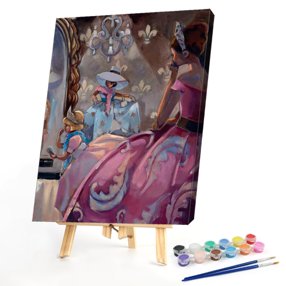 

40*50CM - Paint By Numbers - Big Dress Girl, 501 Original