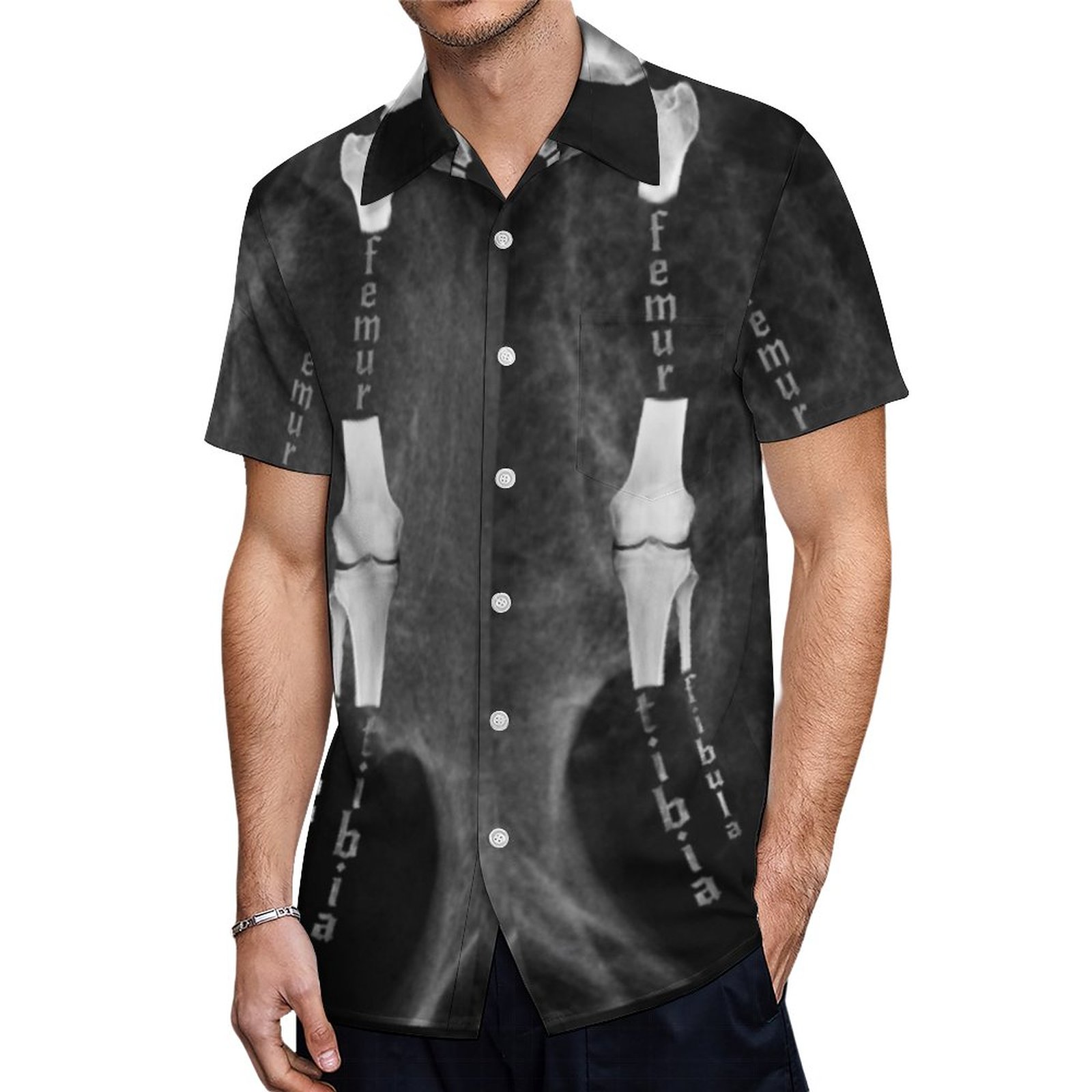 X Ray Radiology Medical Anatomy Skeleton Hawaiian Shirt Mens Button Down Plus Size Tropical Hawaii Beach Shirts