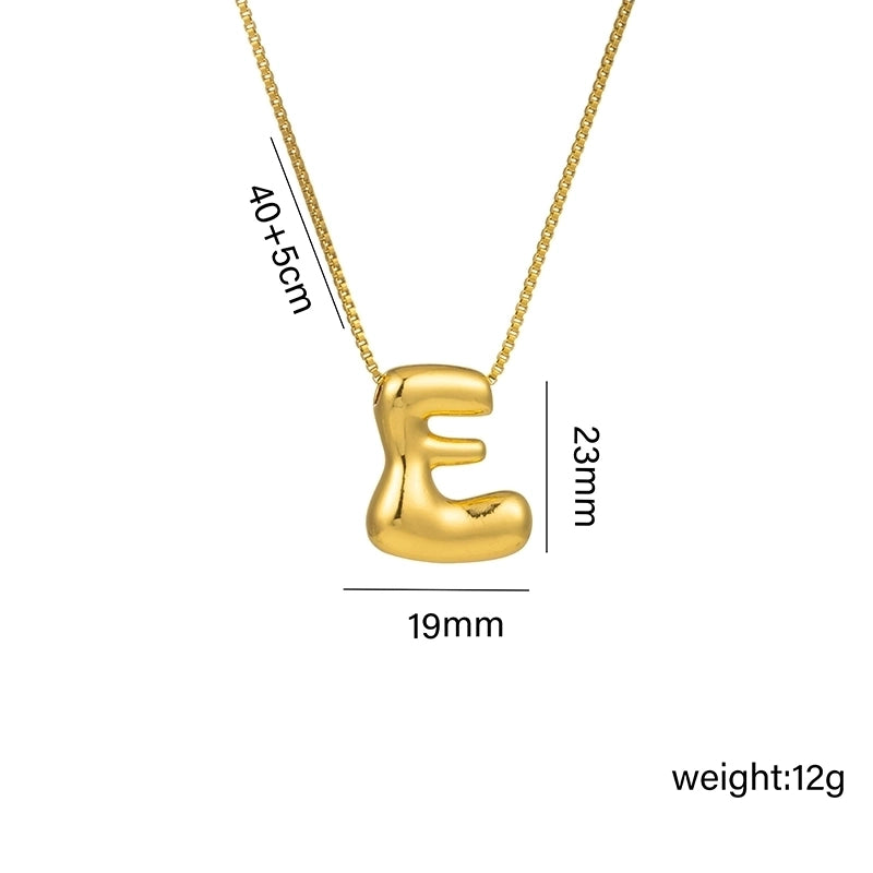 Hip-Hop Minimalist Letter Titanium Steel 18K Gold Plated Plating Pendant Necklace