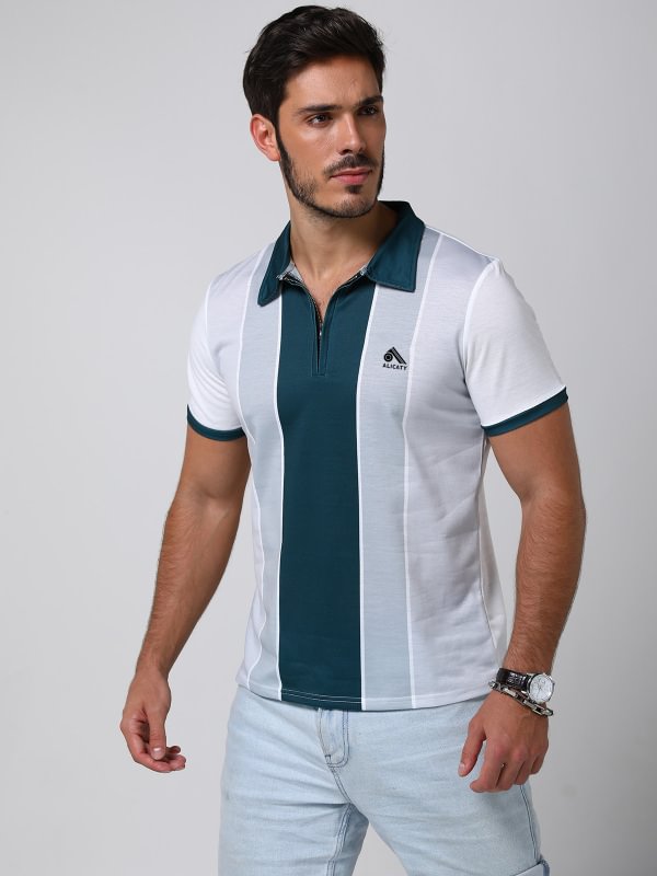Men's casual loose short-sleeved polo shirt