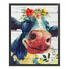 >SALE<Full Embroidery Eco-cotton Thread 11CT Printed Cow Cross Stitch Kit 40x50cm