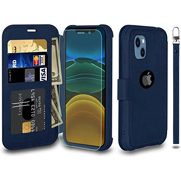 VANAVAGY Wallet Case for iPhone 13 Mini 5G 5.4 inch