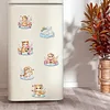 (US Local)6Pcs Acrylic  Cloud Cats Diamond Painting Fridge Magnet for Fridge