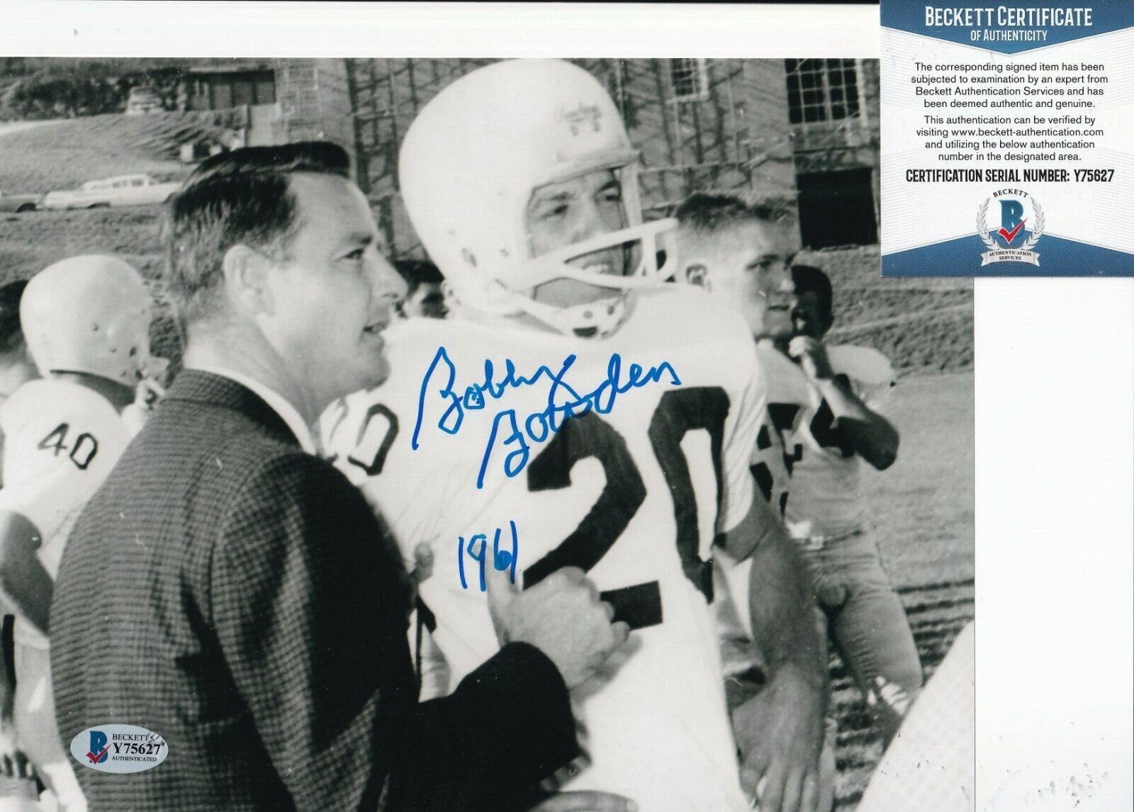 BOBBY BOWDEN signed (FLORIDA STATE SEMINOLES) 8X10 Photo Poster painting BECKETT BAS Y75627