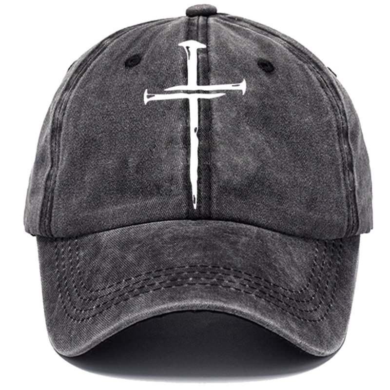 American Flag Route 66 Jesus Cross Printed Baseball Cap Washed Cotton Hat-Compassnice®