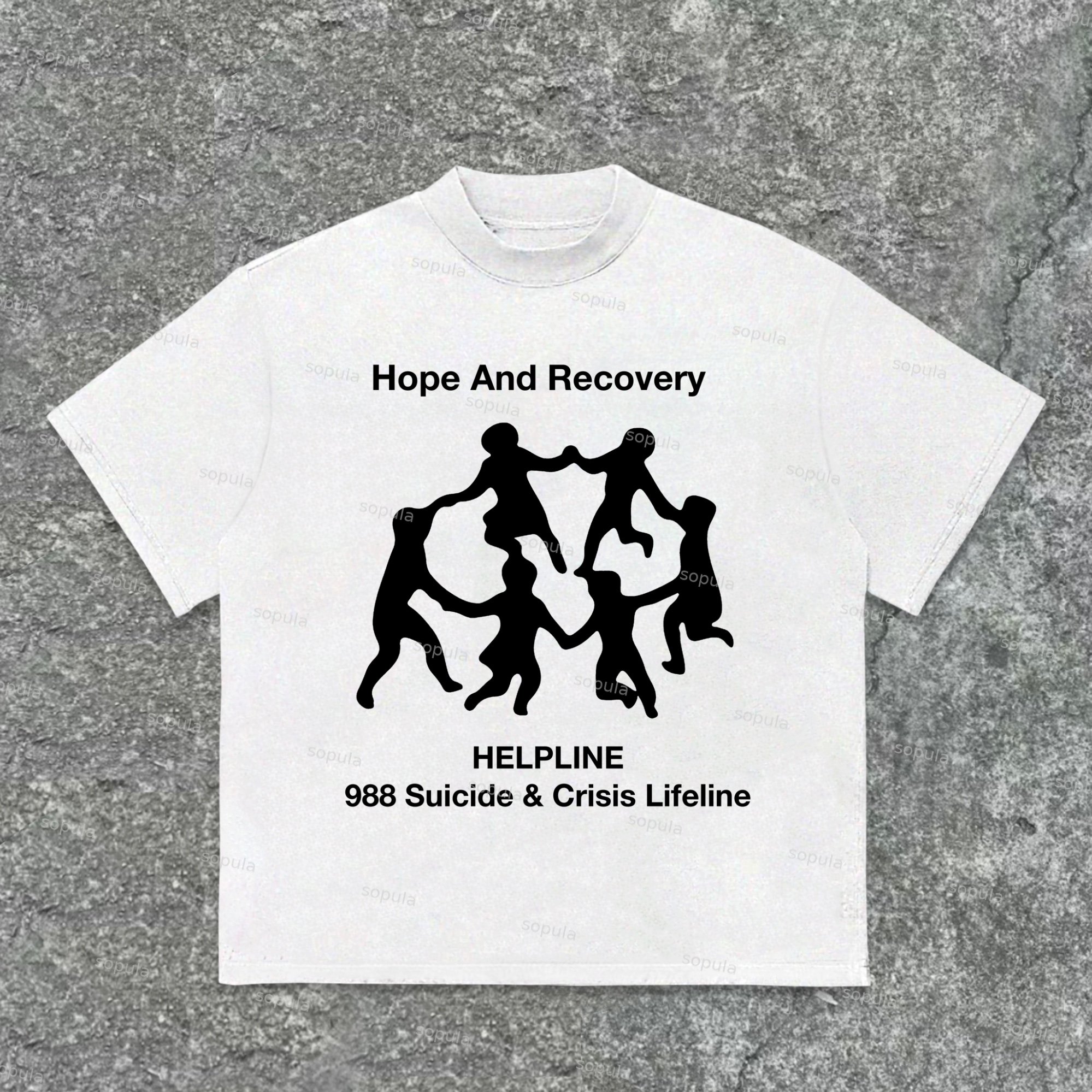 Sopula Prevention Of Suicidal Consciousness Hope And Recovery Graphics Cotton T-Shirt - Sopula｜Premium Graphic Tees & Graphic Clothing