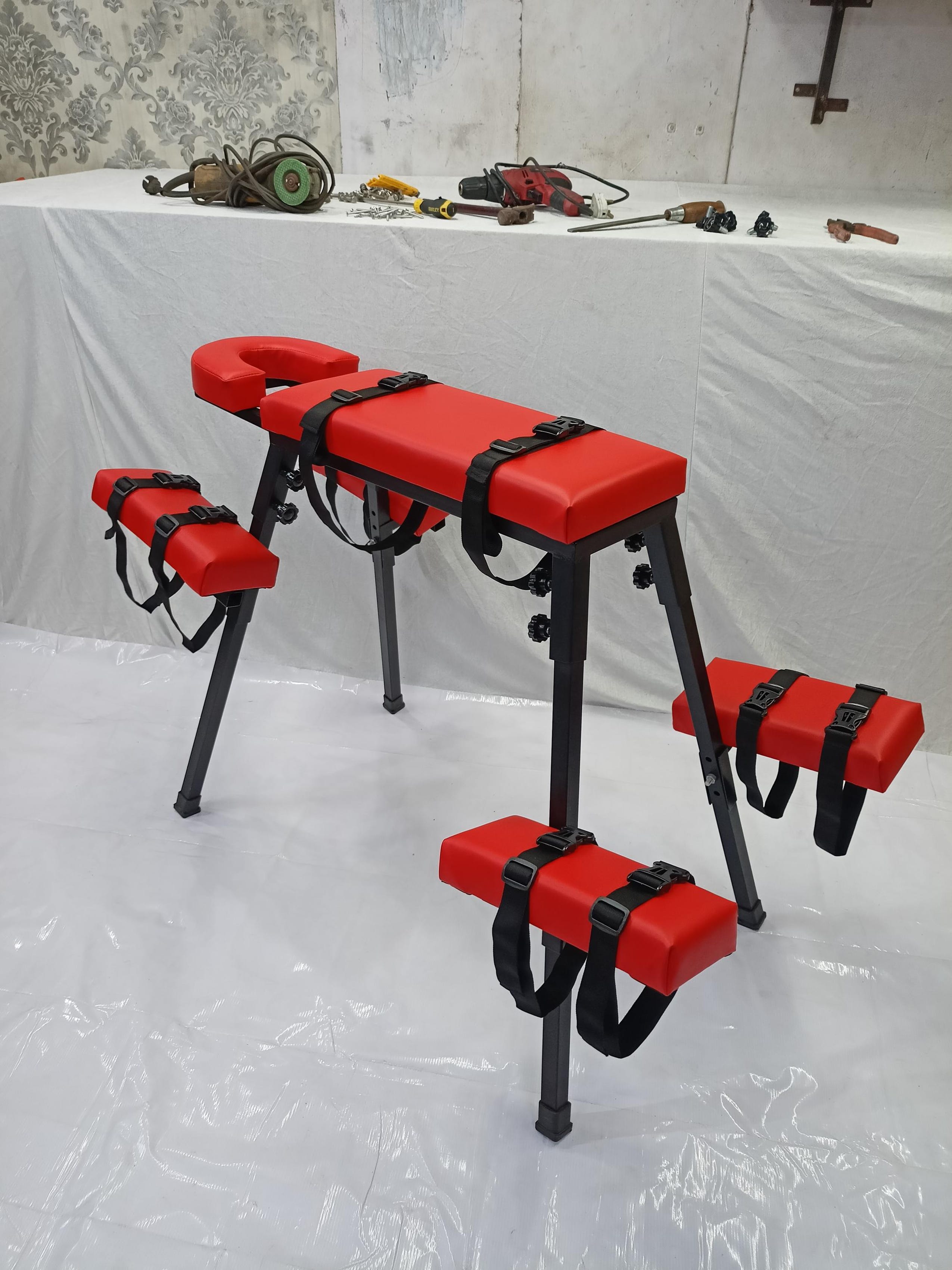 Mature Bdsm Spanking Bench Red Color Flogging Spanking Bench Table mature-bdsm-spanking-bench-red-color-flogging-spanking-bench-table