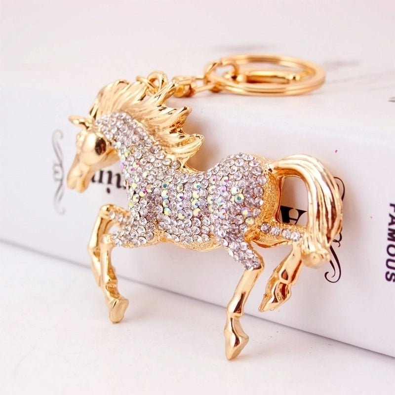 Fashion Zodiac Horse Diamond Keychain