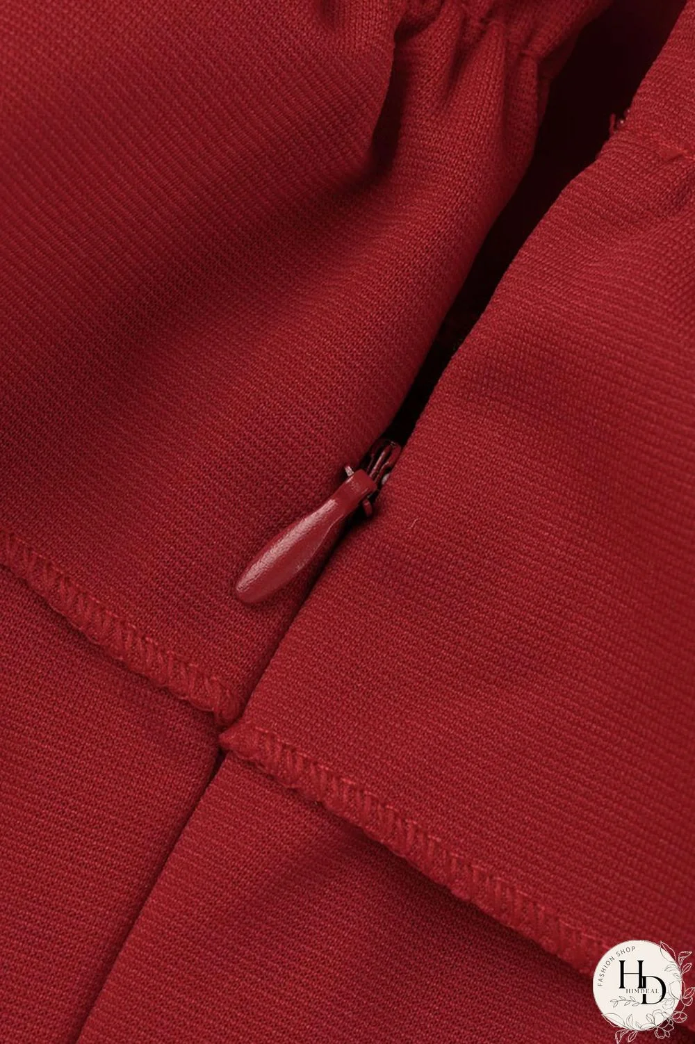 Rose Red Elegant Solid Patchwork Flounce Off the Shoulder One Step Skirt Dresses