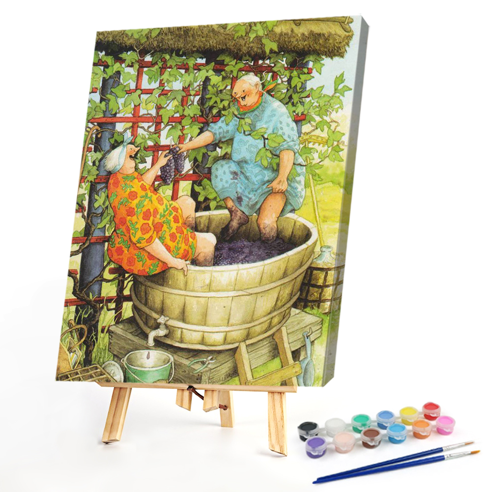 

40*50CM - Paint By Numbers - Old Lady Friend, 501 Original