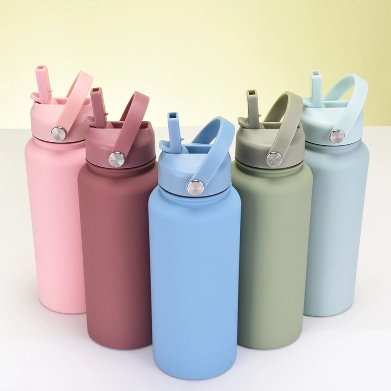Casual Solid Color Stainless Steel Thermos Cup